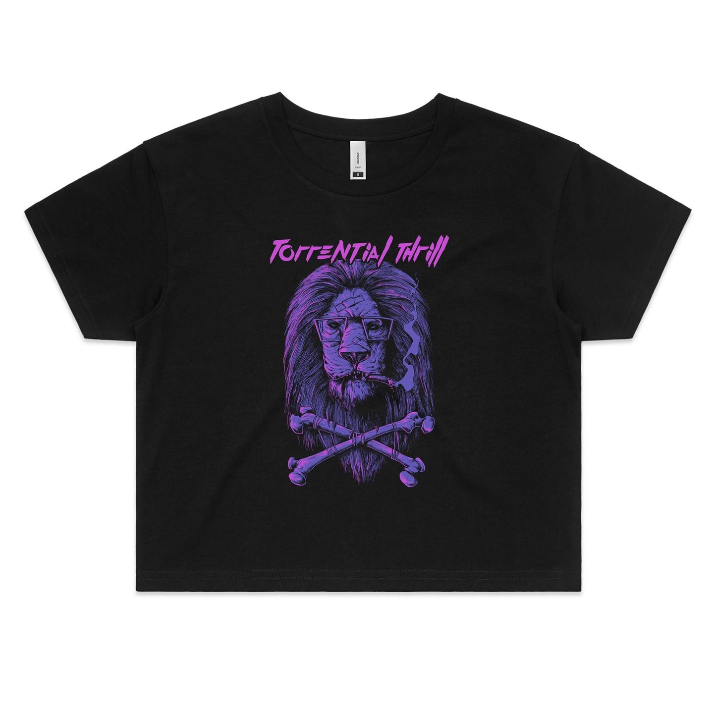 Purple Lion - Women's Crop Tee