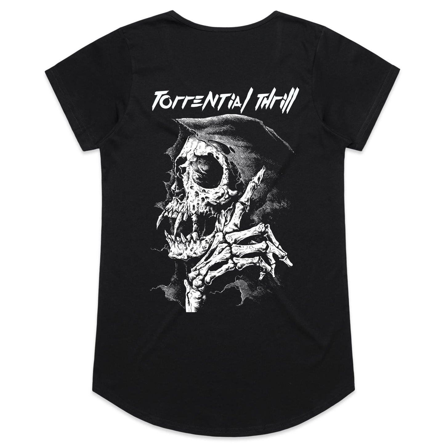 Skull- Womens Scoop Neck T-Shirt